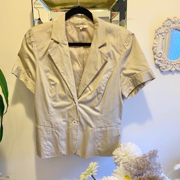 RW&CO Cream/beige Short sleeve blazer - Picture 1 of 3